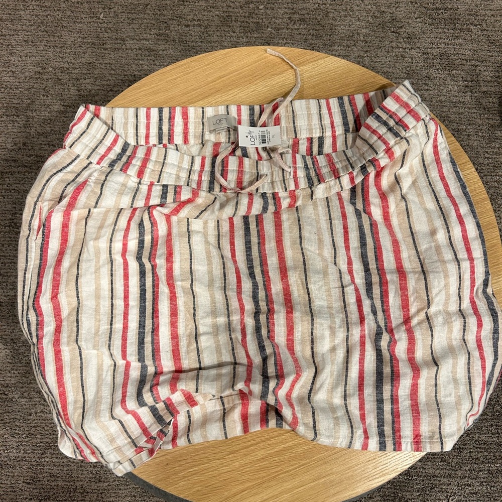 LOFT Multicolor Striped Women Shorts
